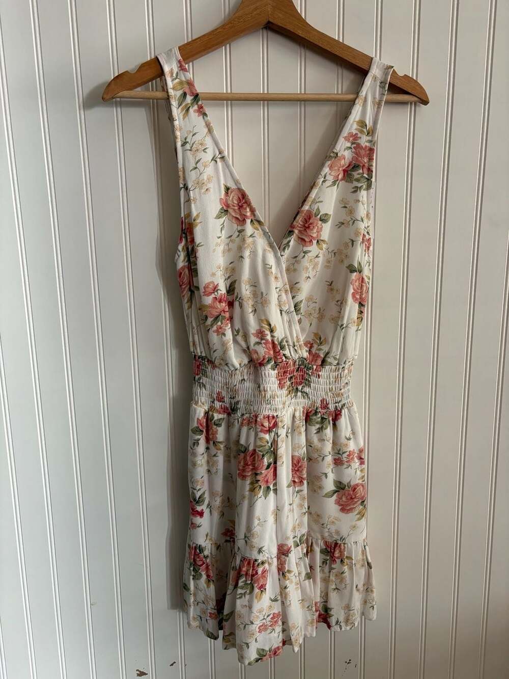 American Eagle Floral Smocked Waist Romper Size S